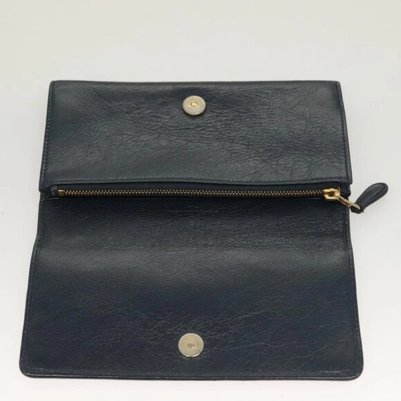 BALENCIAGA Giant Money Long Wallet Leather Navy - Picture 10 of 16